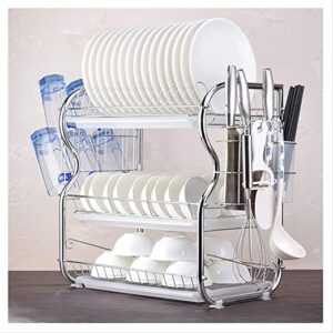3 Layer Dish Drainer Rack Stainless Steel