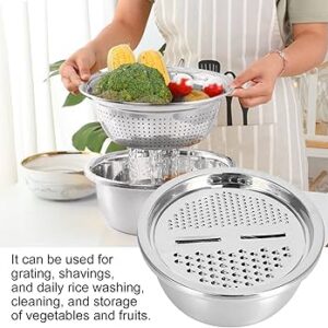 Stainless Steel Basin With Vegetable Cutter and Drain Basket