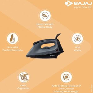 Bajaj Herculo 1100 Watts Dry Iron (Black & Grey)