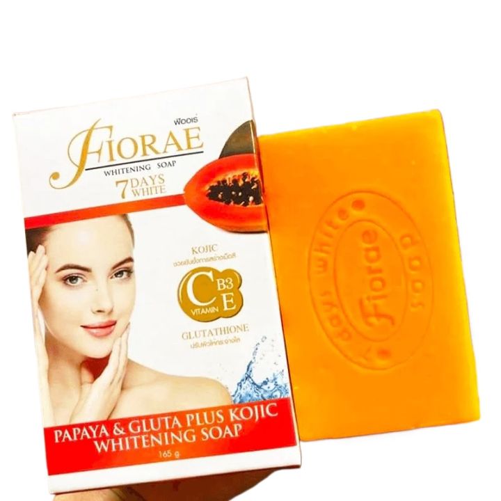 Fiorae Papaya & Gluta Plus Kojic Whitening Soap - 165gm